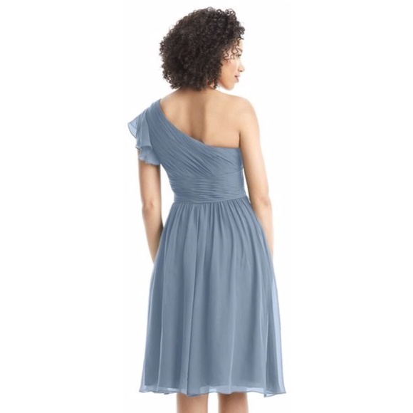 Azazie Carly Dress Dusty Blue 6 - Picture 5 of 17